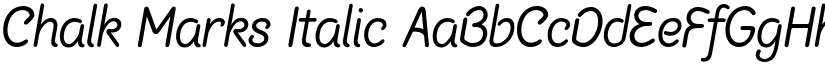 Chalk Marks Italic font