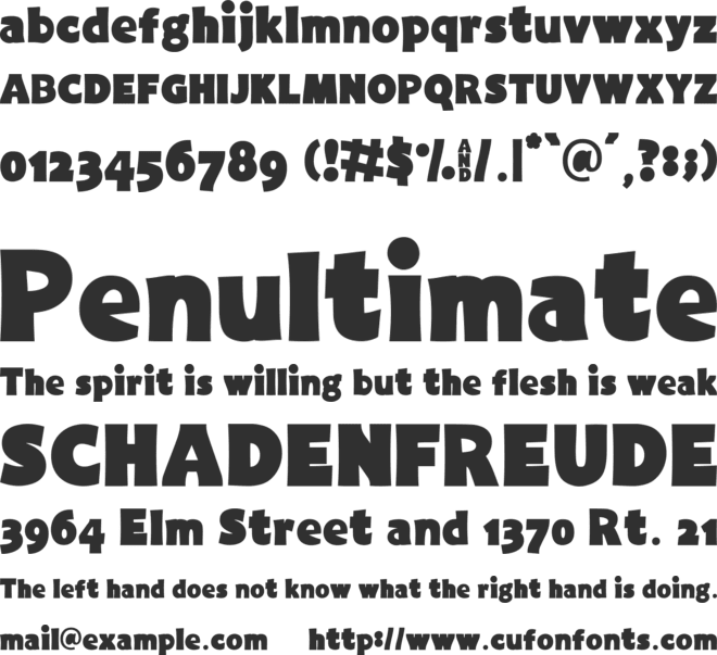 Extra Fat font preview