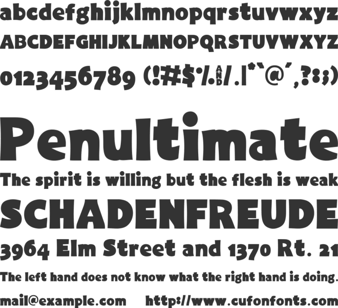 Extra Fat font preview