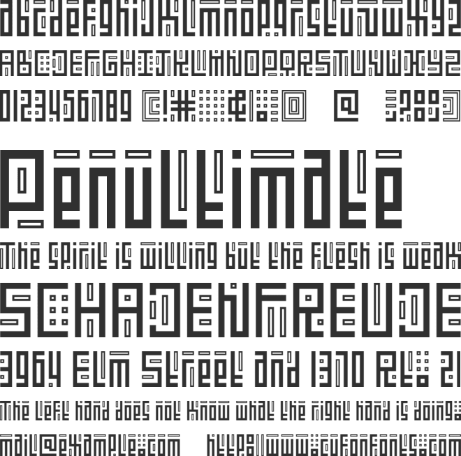 Kufication font preview