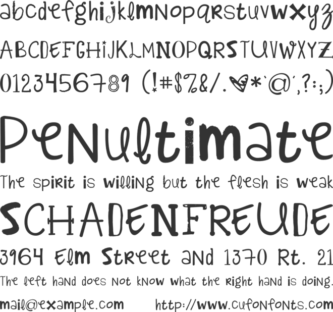 KG Alphabet Regurgitation font preview