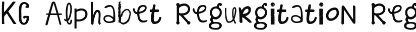 KG Alphabet Regurgitation Regular font