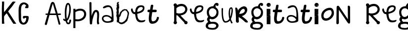 KG Alphabet Regurgitation Regular font