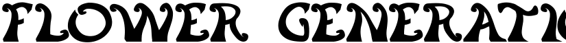 flower generation Regular font