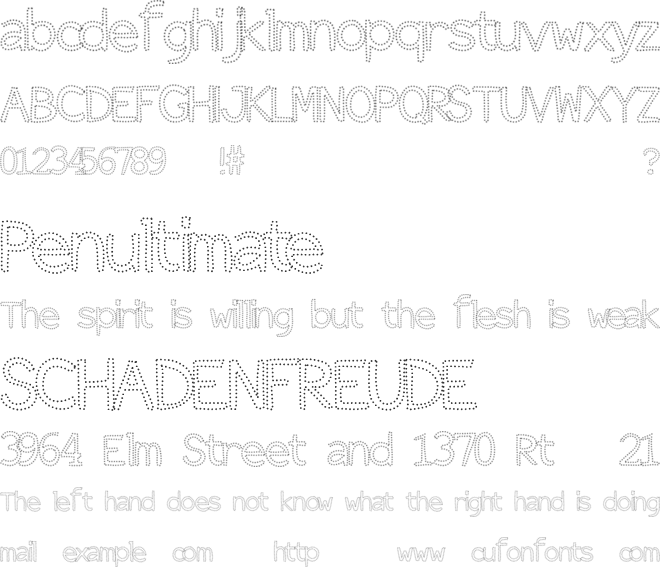DotOutline font preview
