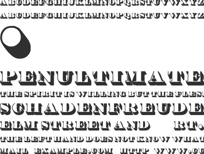 Shadded tfb font preview