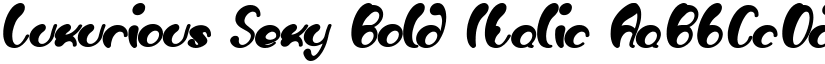 Luxurious Sexy Bold Italic font