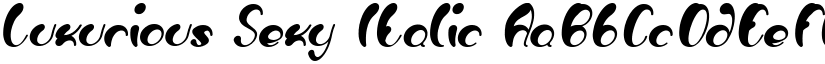 Luxurious Sexy Italic font