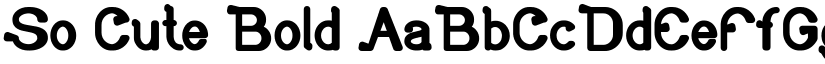 So Cute Bold font