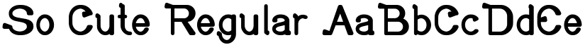 So Cute Regular font