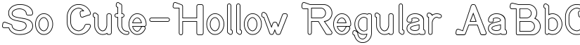 So Cute-Hollow Regular font