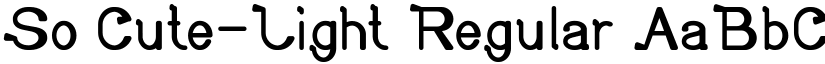 So Cute-Light Regular font