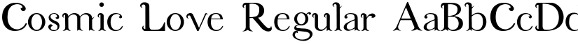 Cosmic Love Regular font