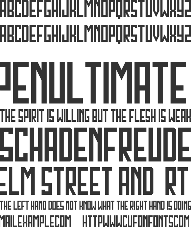 Northwest font preview