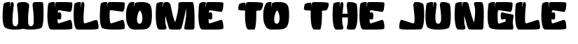 WELCOME TO THE JUNGLE Regular font