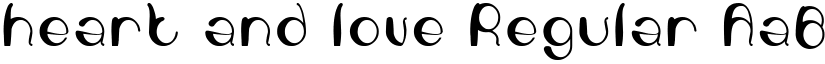heart and love Regular font