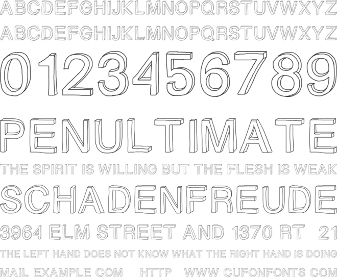 GizemsSketchFree font preview