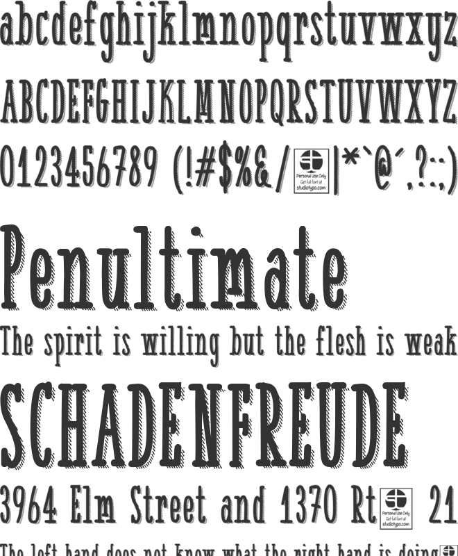 White Festive Shadow Demo font preview