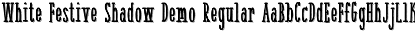 White Festive Shadow Demo Regular font
