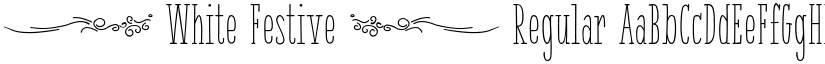 { White Festive } Regular font