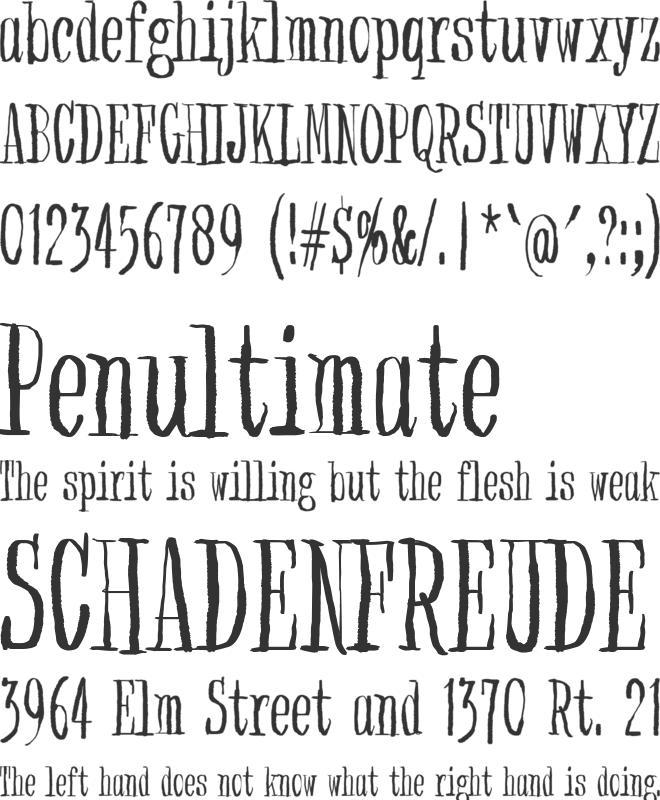 Non watercolor font preview