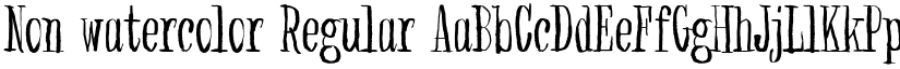 Non watercolor Regular font