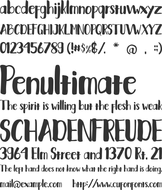Fantai font preview