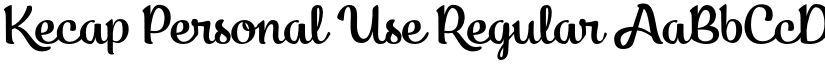 Kecap Personal Use Regular font
