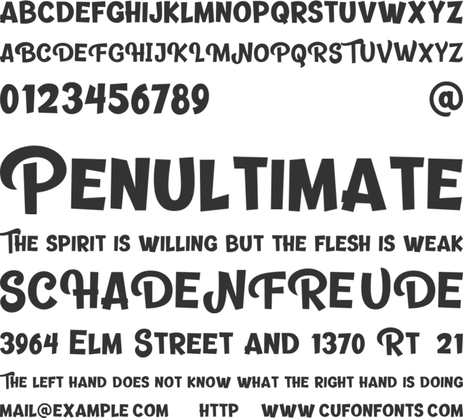 Banthink font preview