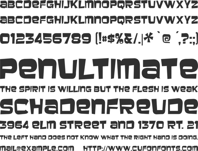 Baveuse font preview