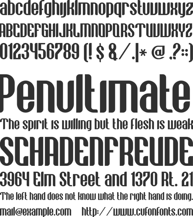VE font preview