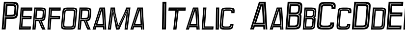 Perforama Italic font