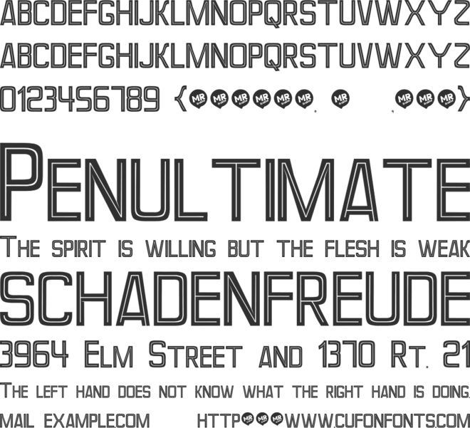 Perforama font preview