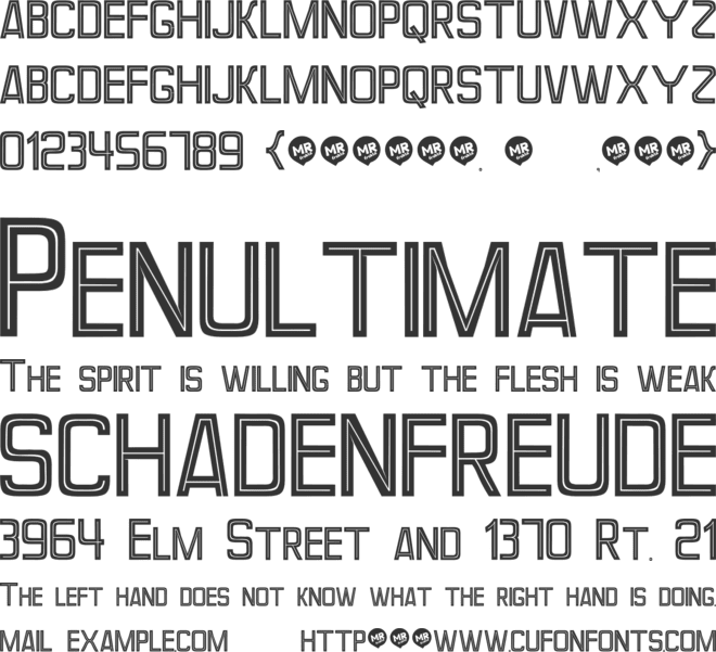 Perforama font preview