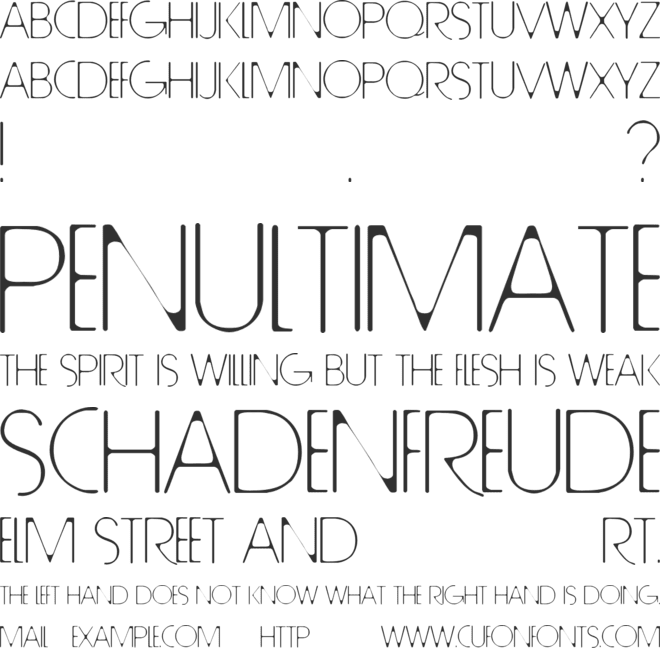 Tall Trees font preview