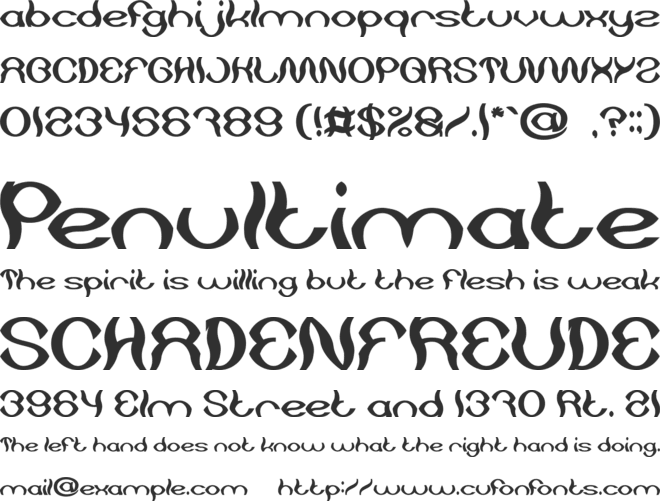 Psychedelic font preview