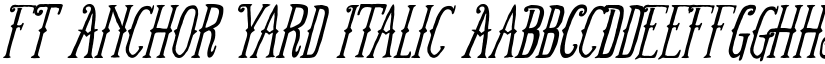 FT Anchor Yard Italic font