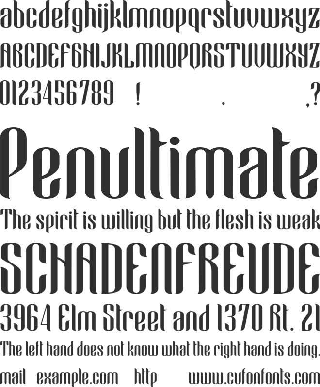 Blue Angel - Demo font preview