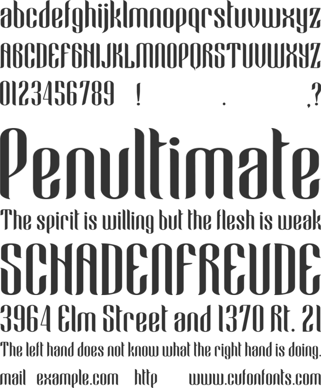 Blue Angel - Demo font preview