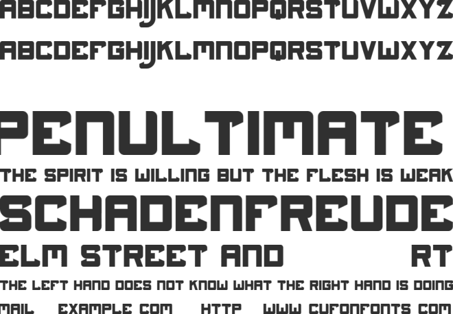 Darkness font preview