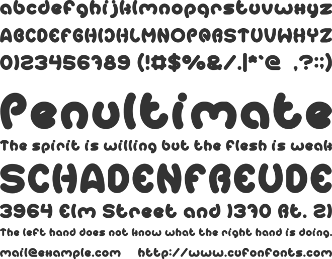 Earth Heart font preview