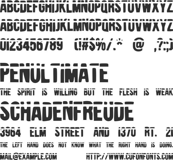 Waterline font preview