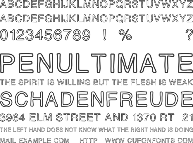MJletter font preview