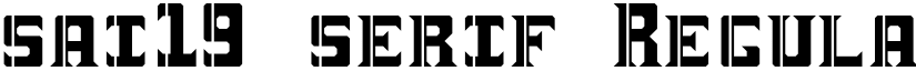 sai19 serif Regular font