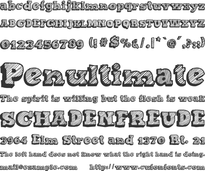 Sketch Nothing font preview