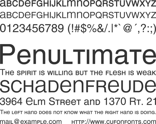 Mean 26 Sans font preview