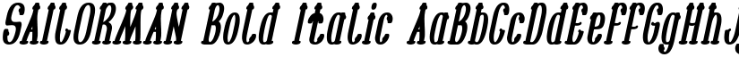 SAILORMAN Bold Italic font