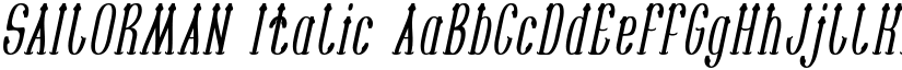 SAILORMAN Italic font