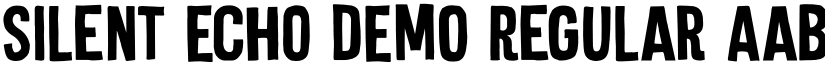 Silent Echo DEMO Regular font