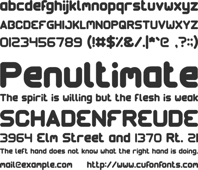 GANGSTERS font preview